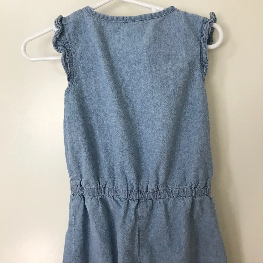 3/$15 Carter’s toddler boho blue and white floral embroidered jumpsuit